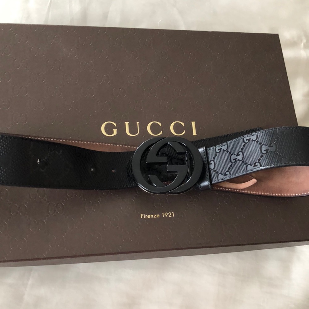 Black Gucci Belt